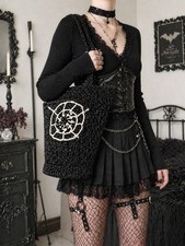 Handmade Raffia Tasche Gothic Spinnennetz Spi...