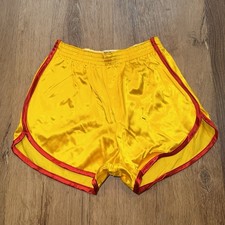 Vtg Velva Sheen Shorts Athletic Gym Running Shiny Wet Look 60s 70s NOS Men Small