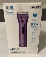 Wahl Arco Cordless Pet Clipper Kit Purple Cat Dog Horse Equine Large Animals