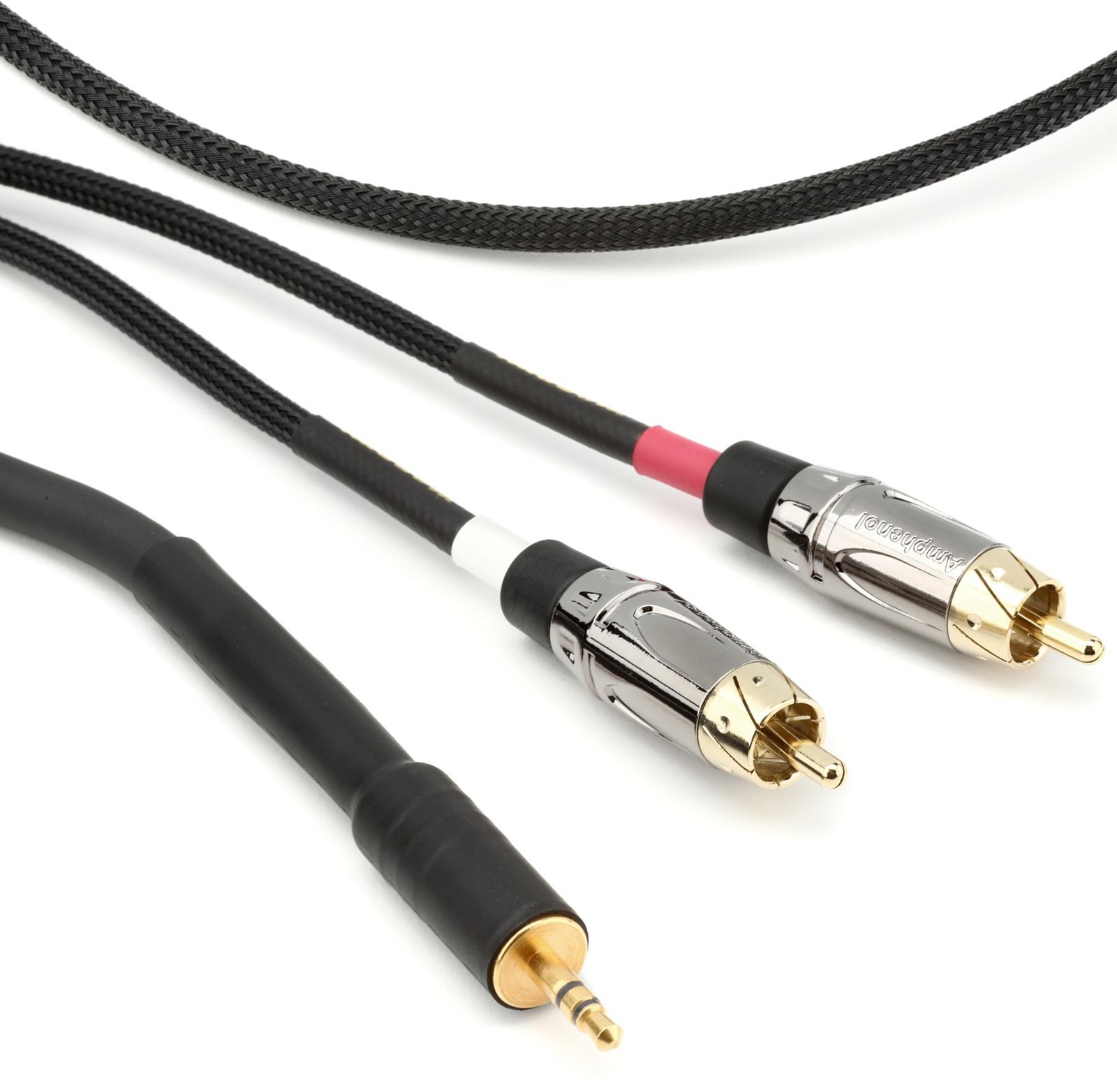 Дополнительный кабель Mogami Gold 3.5 2 RCA 15 - разъем TRS 3,5 мм для подключения к двойному разъему RCA