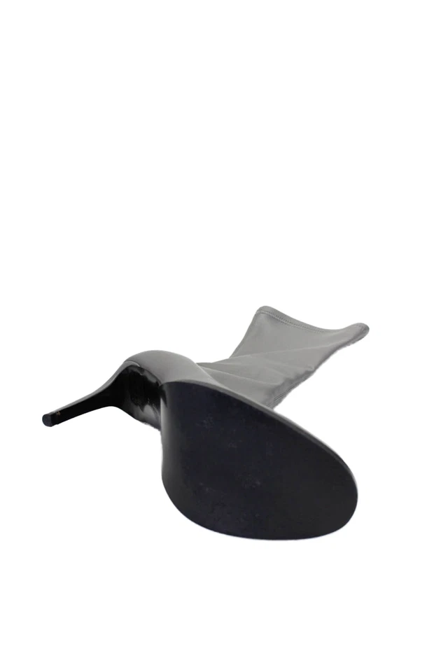 Botas Stella McCartney para mujer sin cordones de aguja veganas de media pantorrilla gris talla 38 Foto 4 de 4