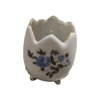 Cracked Egg Made In Japan Candle Holder With Candle Inside