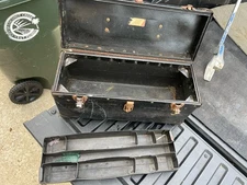 Vintage Bell Systems Hard Leather Lineman Toolbox Luggage Case