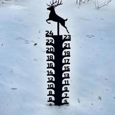 24 Zoll Draussen Garten Geschenk Hofschnee -Messstab Messmesser Metall