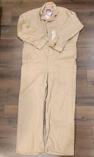 Bulwark FR Mens Coveralls Tan 48-RG 8.7 ATPV FRC Flame Resistant NEW With Tags