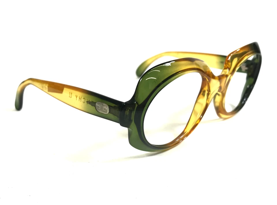 Monturas de gafas Givenchy II vintage UNICO verde amarillo desvanecimiento Optyl 50-22-130 Foto 3 de 4