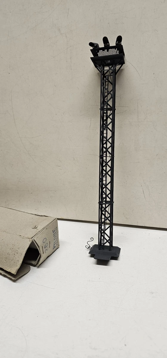 Potence 3 Feux HO Disque Rouge - Signalisation Ferroviaire - Occasion