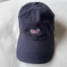 Vineyard Vines Hat Cap Strap Back Navy Blue Pink Whale Logo