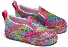 Vans Slip on Glitter Rainbow Multicolor Toddlers 2.0