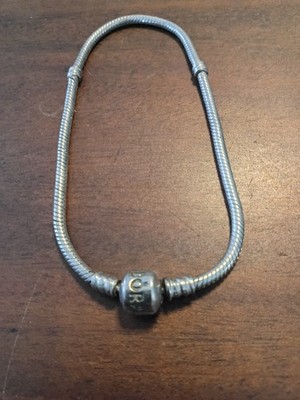 PANDORA MOMENTS ALE STERLING SILVER 925 SNAKE CHAIN CHARM BRACELET 
