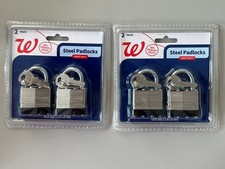 4 HEAVY DUTY LAMINATED STEEL BODY PADLOCKS Lock Size 1.5 Inch 38 mm