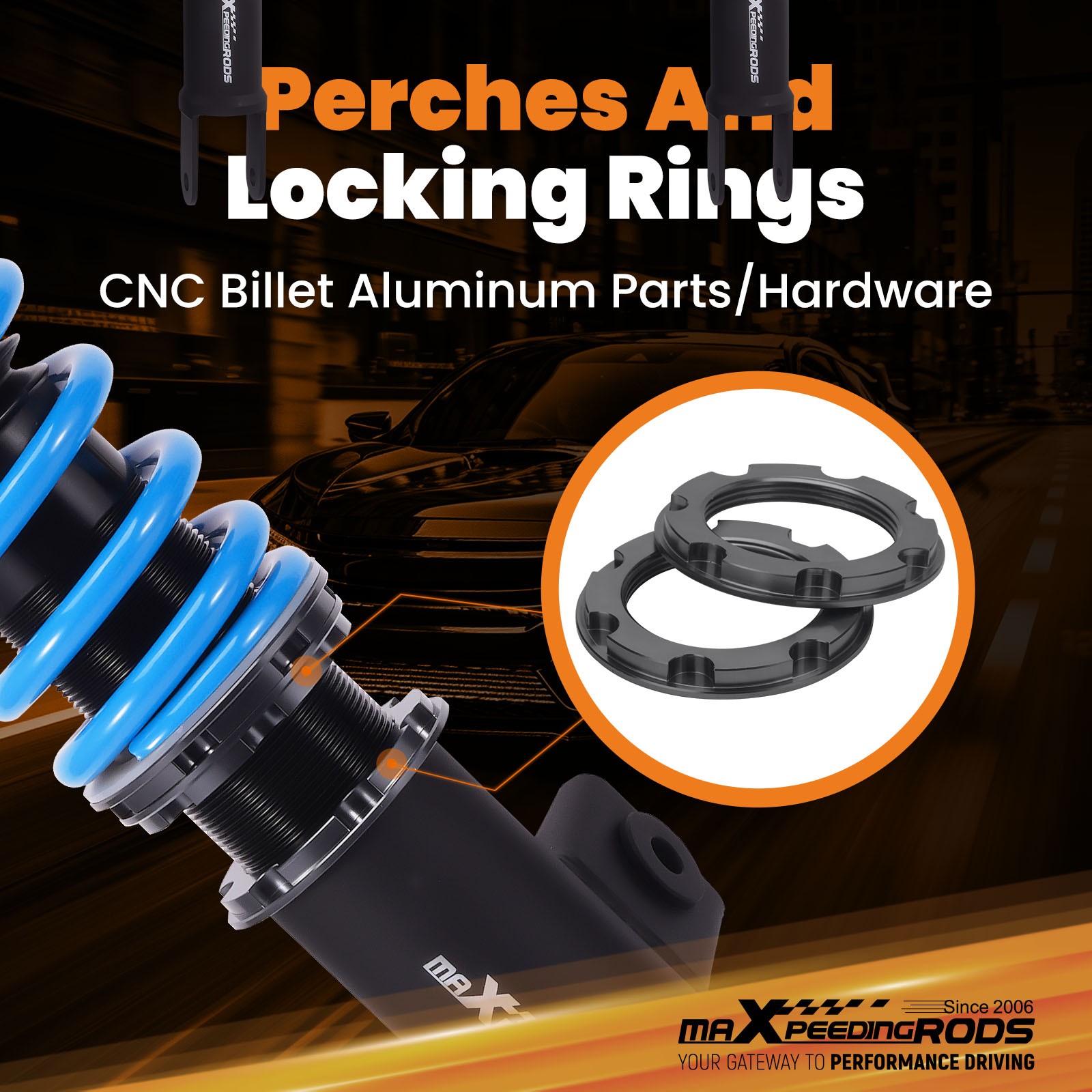 24 Level Damper Adjustable Coilovers Shocks Struts Kit For Ford Flex 2009-2012