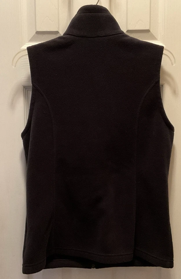 Chaleco Columbia para mujer mediano cremallera completa polar negro Foto 2 de 4