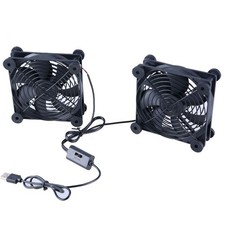Double 120mm 5V USB Powered Fans 3 Speed Airflow Cooling Fan for Router