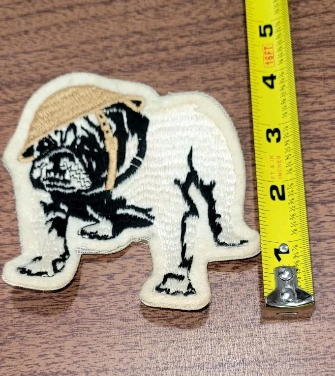 WWII USMC Marine Corps Bulldog Cut Edge Silk/Felt Souvenir Morale Patch - Image 4 of 4
