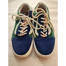 Vans Old Skool Yacht Club Multi Color Blue Green Yellow Skate Shoes Size 6.5
