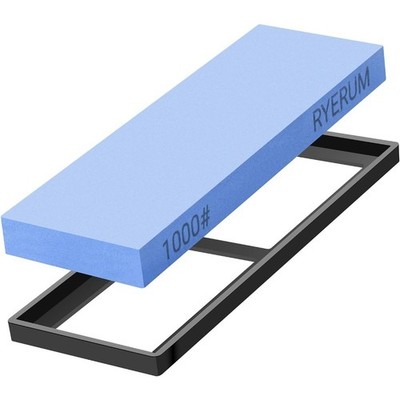 Knife Sharpening Stone Whetstone 1000 Grit Sharpener with Non-Slip Rubber Base