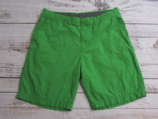 Columbia Sporting Company Green Chino Flat Front Shorts Mens 34x10 34"x9.5"