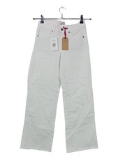 KangaROOS Jean Large Femme Blanc Neuf Franges (EU 32, W24, INT XXS)