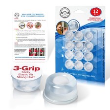 Rubber Door Bumper - Small Size Rubber Bumpers - Clear Door Stoppers for Wall...