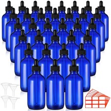 50 Pack 4 oz Glass Dropper Bottles Leakproof 120 ml Glass Tincture Bottles wi...