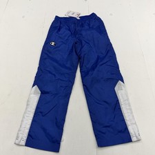 Champion Pants Youth Small Blue Ankle Track Colorblock Footless Athletic Winter