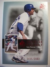 2003 SP AUTHENTICS 10TH ANNIVERSARY FLASHBACK COREY PATTERSON SF18 CUBS  BOX50
