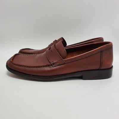 Geox Respira Cuoio Natural Leather Slip On Loafers Shoes Brown Size 42