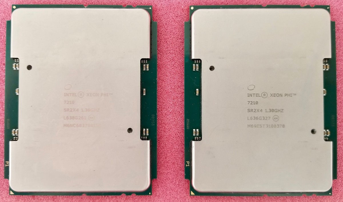 Pair of Intel Xeon Phi Processors 7210 1.30GHz, 64 core 16MB