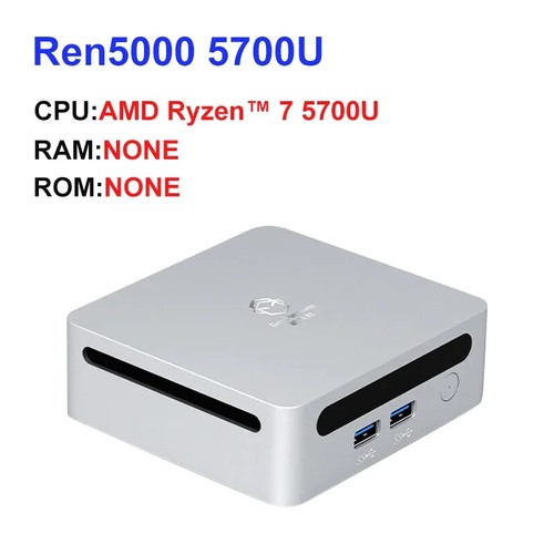 Mini PC Ren5000 5700U AMD Ryzen7 5700U CPU Support Windows 10/11 DDR4 3200MHz - Picture 14 of 18