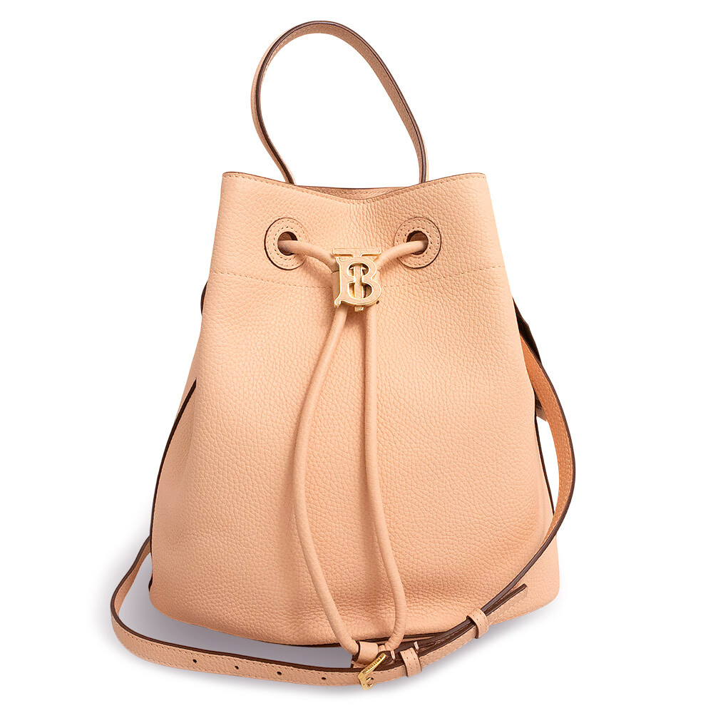 【送料&関税込】Burberry Small Bucket Bag tb Burberry Small TB Leather Bucket Bag | Brown | FARFETCH