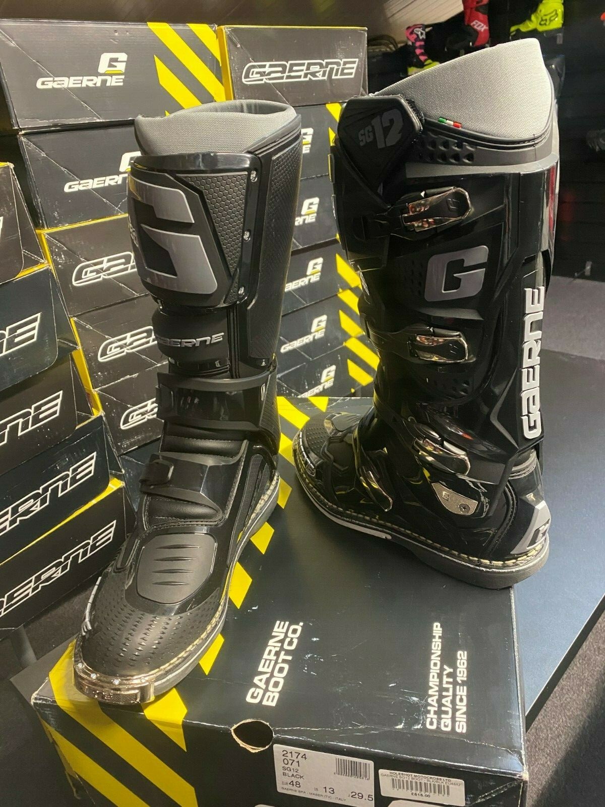Gaerne SG12 Black Motocross Boots | eBay