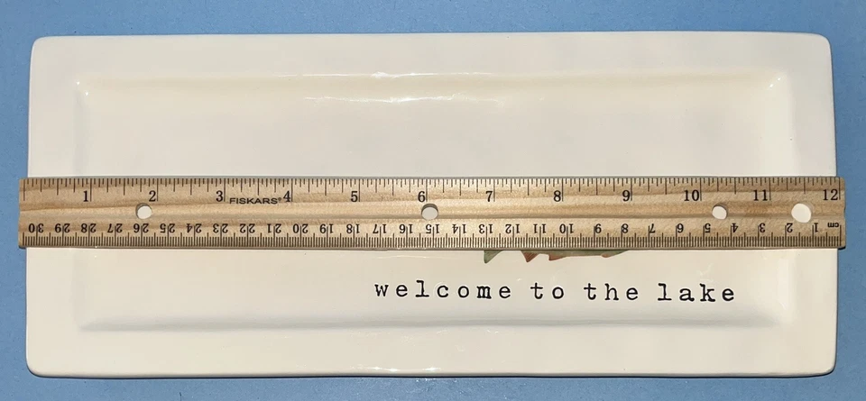 Plato para servir Mud Pie Trout Welcome to the Lake Collection Foto 2 de 4