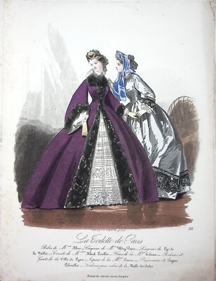 Gravure Ancienne 1889 - Toilette De Mme Porgès Par G. De Billy - Extrait De Livre