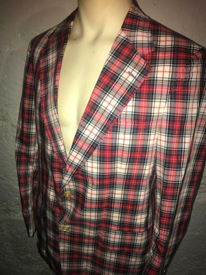 plaid smoking jacket