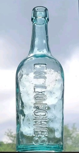 Antique EN LOECHES LA MARGARITA Aqua Mineral Water Soda Bottle Bubbles Seeds - Picture 2 of 8