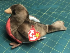 Ty Beanie Baby EARLY The Red Breasted Robin - Rare & MWMT 1997