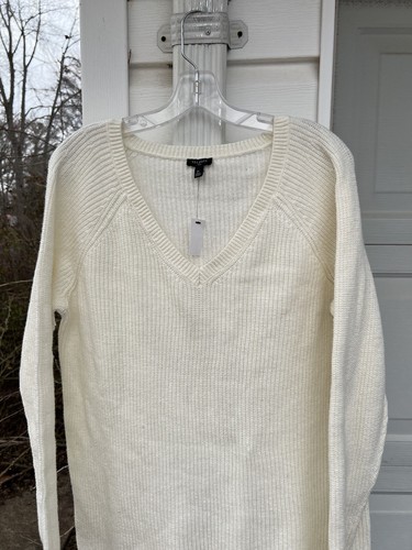 NWT Talbots Cozy Cream V-Neck Long Sleeve Sweater 1X 14W 16W - Picture 2 of 4