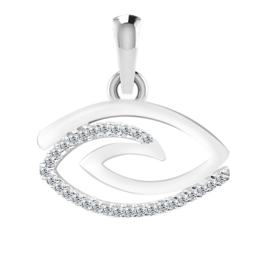 0.16Ct Natural IGI Certified White Diamond Women's Pendant In 14KT White Gold