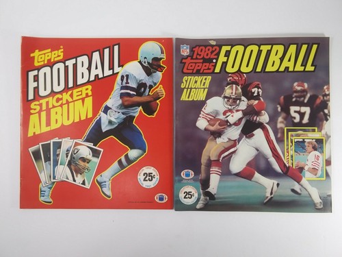 Lot 2 Vtg 1981 & 1982 Topps NFL Sticker Book Phil Simms Jaworski Manning C8B - Picture 2 of 12