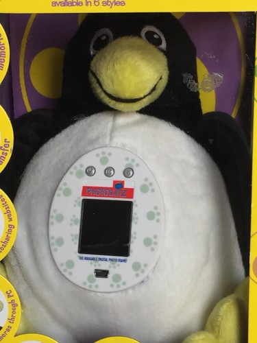 Photokinz Percy The Penguin Huggable Digital Photo Frame Holds 50+ Photos 2007 - Picture 2 of 8