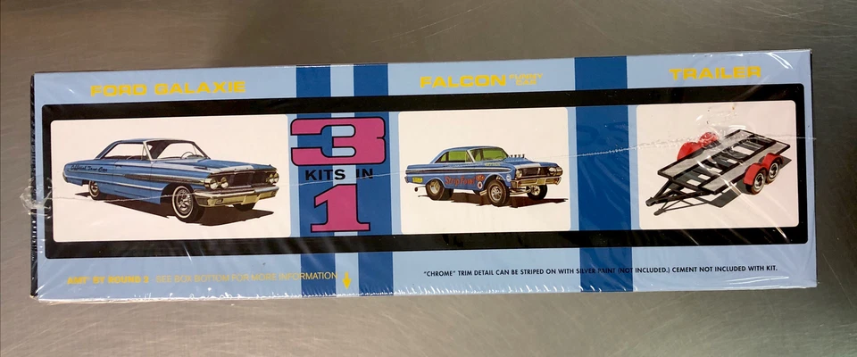 AMT MODEL KIT CAL DRAG COMBO RACING TEAM FORD GALAXIE•FALCON•TRAILER 1/25 SCALE - Image 4 of 4