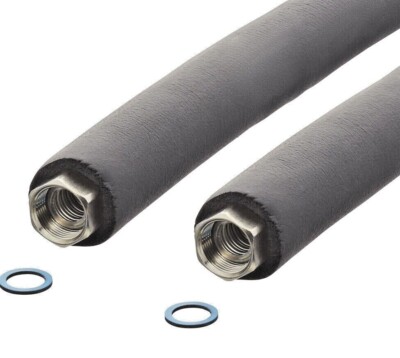 DN25 isoliertes Edelstahlwellrohr bds. 1 1/4'' ÜM mit 13mm EPDM Isolierung Solar