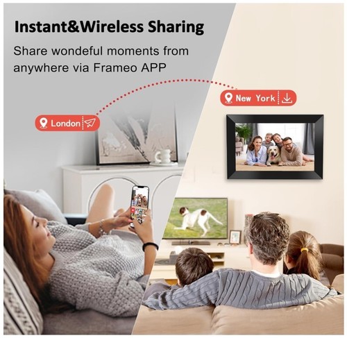 Frameo 10.1 Inch WiFi Digital Picture Frame with 1280 * 800P IPS Touch Screen HD - Picture 2 of 7