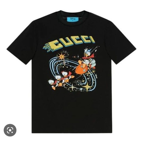 New GUCCI X DISNEY DONALD DUCK Rocket Embroidered Logo Cotton Jersey T-shirt XXS - Picture 19 of 19