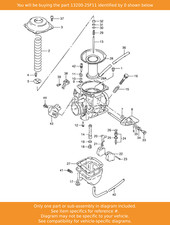 SUZUKI Carburetor Assy, 13200-25F11 OEM