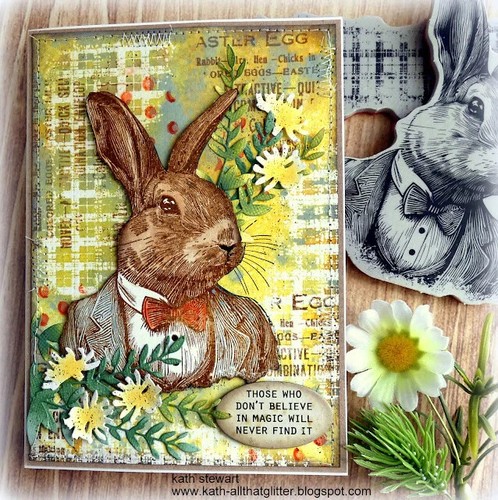 Tim Holtz Stampers Anonymous "MR. RABBIT" Easter Stamp Set- Spring 2024 - Picture 3 of 3