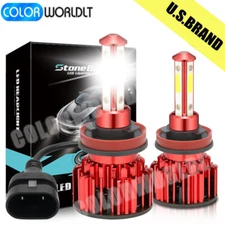 4-Side H11 H9 LED Headlight Super Bright Bulbs Kit 360000LM HIGH/LOW Beam 6000K