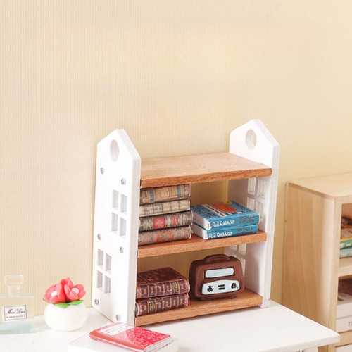 1:12 Scale Dollhouse Miniatures Accessories Display Stand Bookshelf Furniture - Picture 6 of 9