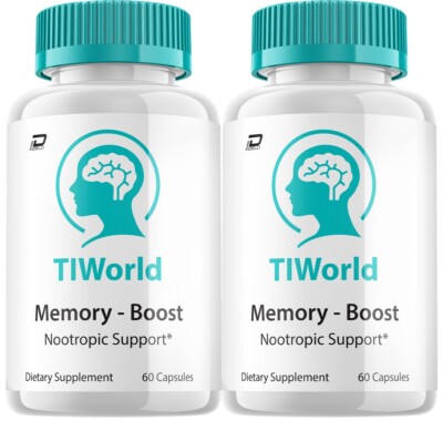 (2 Pack) Tiworld Brain Supplement Capsules   Tiworld All Natural Memory Focus